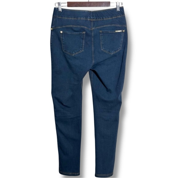 Luxe Denim Dark Indigo Wash Classic Skinny Straight Leg Stretch Women's Jeggings - Picture 9 of 16